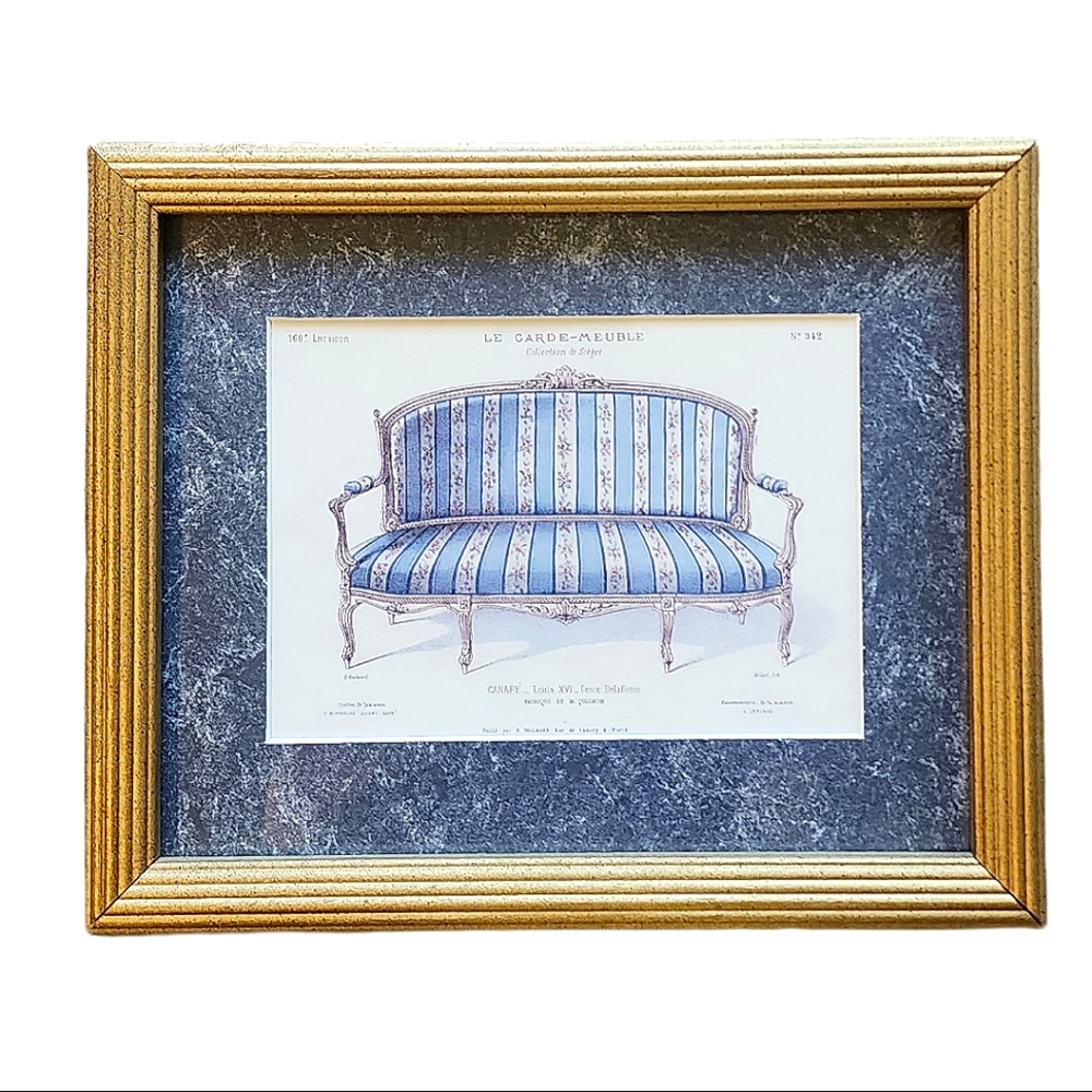 Set of Matching Désiré Guilmard Framed and Matted Lithograph Prints